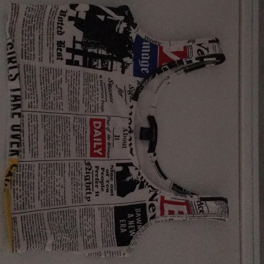 Newspaper crop top